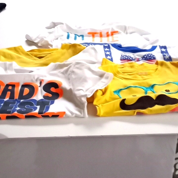 okie dokie. wonderkids Other - Boys Short Sleeve Graphic T-Shirt Bundle - Size (5T) - White/Yellow